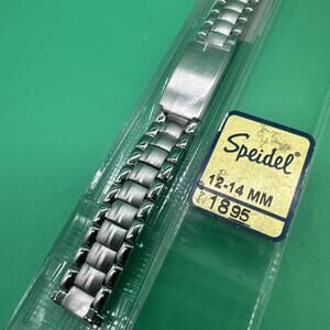 Vintage NOS Speidel  Stainless Bracelet Silver Tone Watch Band Women 12-14mm